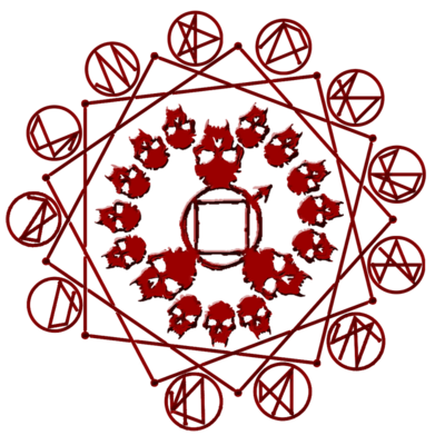 Sigil of the Tridecagram representing the 13 Clans in Cainite Heresy.